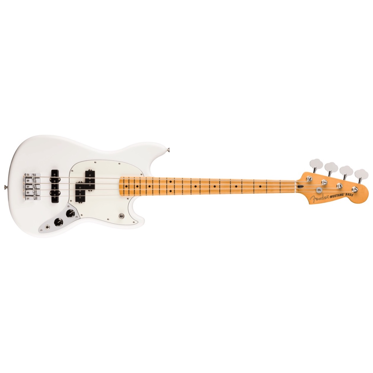 Fender Player II Mustang Bass PJ, Maple Fingerboard, Polar White Elektrische Basgitaar SUPERPRIJS!