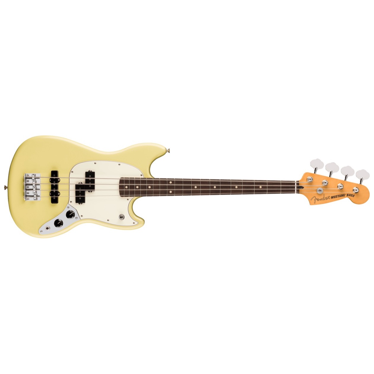 Fender Player II Mustang Bass PJ, Rosewood Fingerboard, Hialeah Yellow Elektrische Basgitaar SUPERPRIJS!