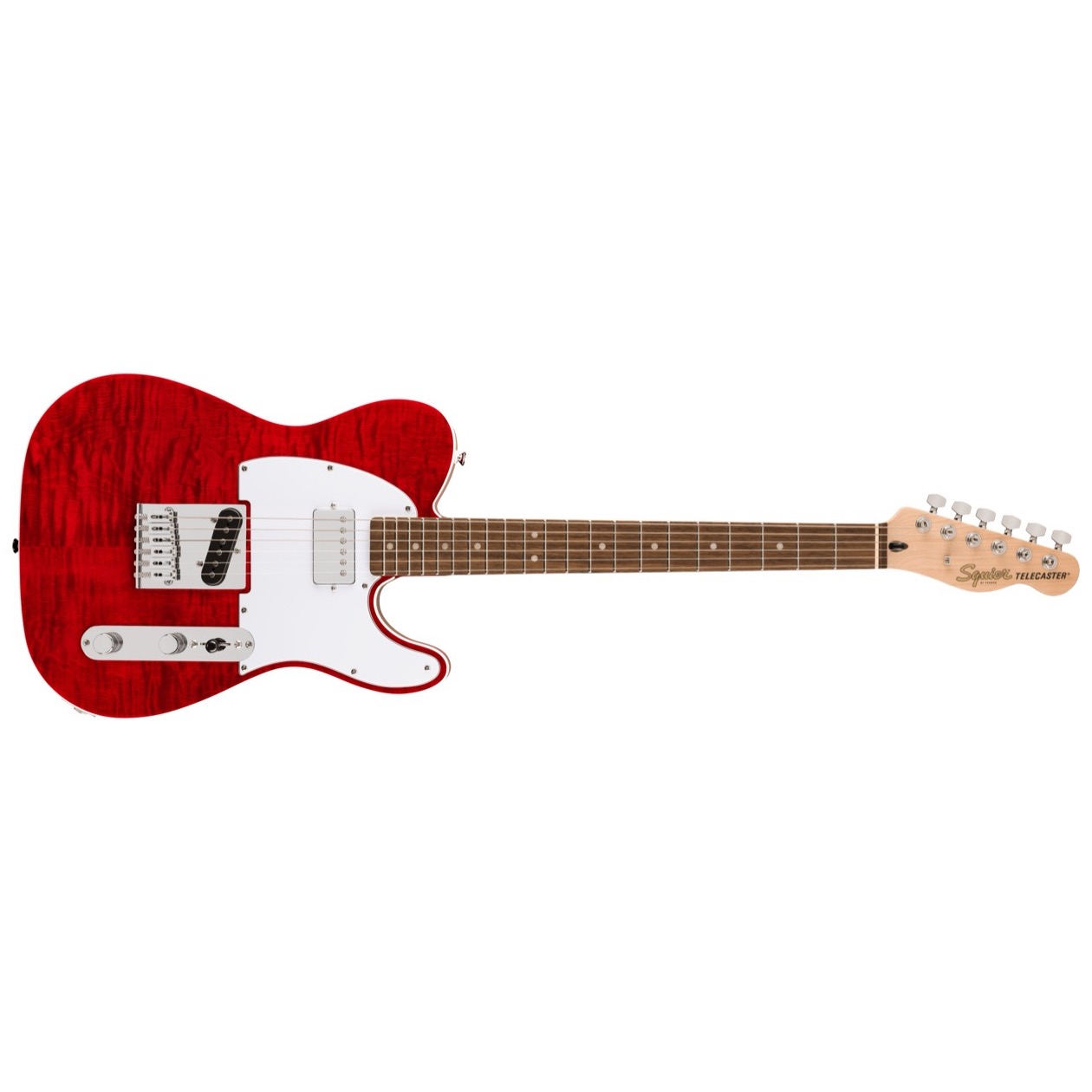 Fender Squier Affinity Series Telecaster FMT SH, Laurel Fingerboard, White Pickguard, Crimson Red Transparent Elektrische Gitaar