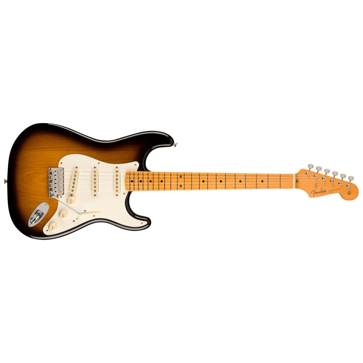 Fender American Vintage II 1957 Stratocaster, Maple Fingerboard, 2-Color Sunburst Inclusief Luxe Case Vintage-Style Tweed (Crushed Red Interior)