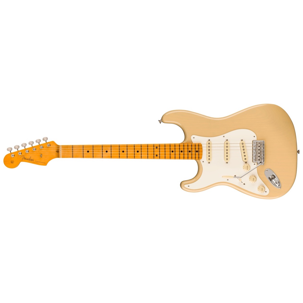 Fender American Vintage II 1957 Stratocaster LEFT HAND, Maple Fingerboard, Vintage Blonde Inclusief Luxe Case Vintage-Style Tweed (Crushed Red Interior)