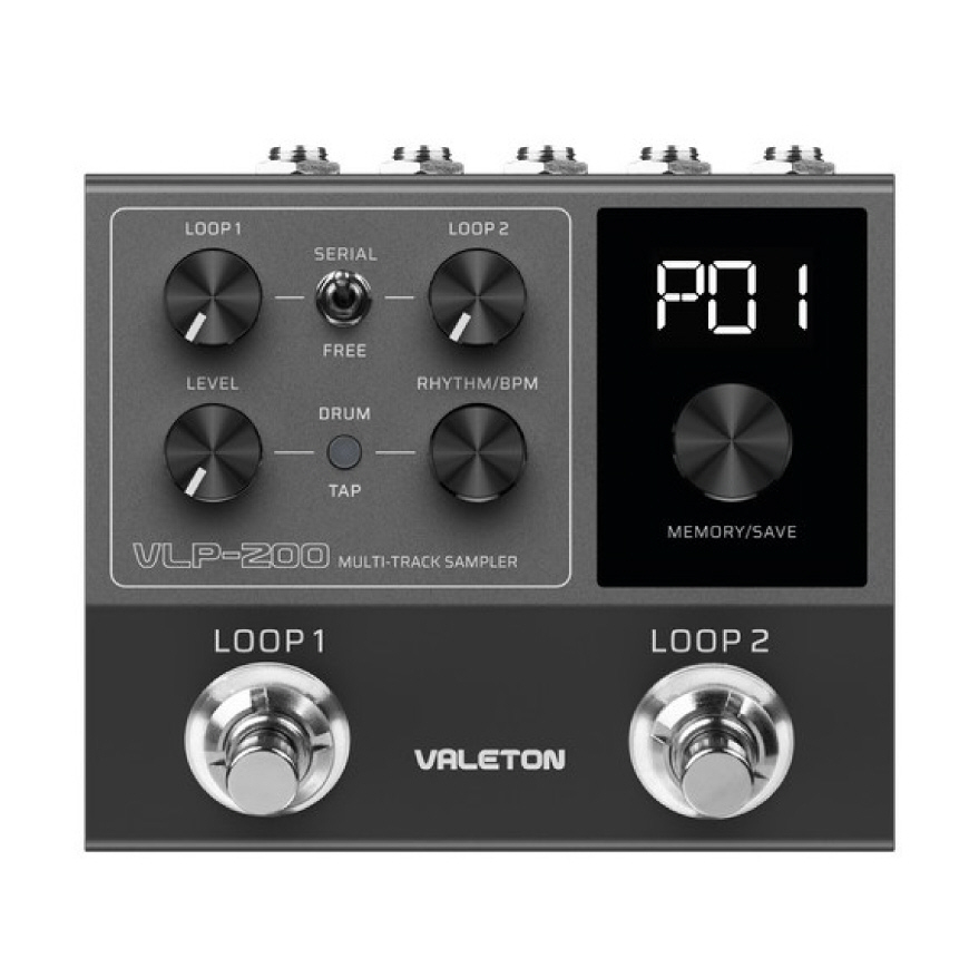 Valeton VLP 200 / VLP200 Valeton Multi Track Sampler, Looper en Drummachine Inclusief Adapter OOK IN VOORRAAD!