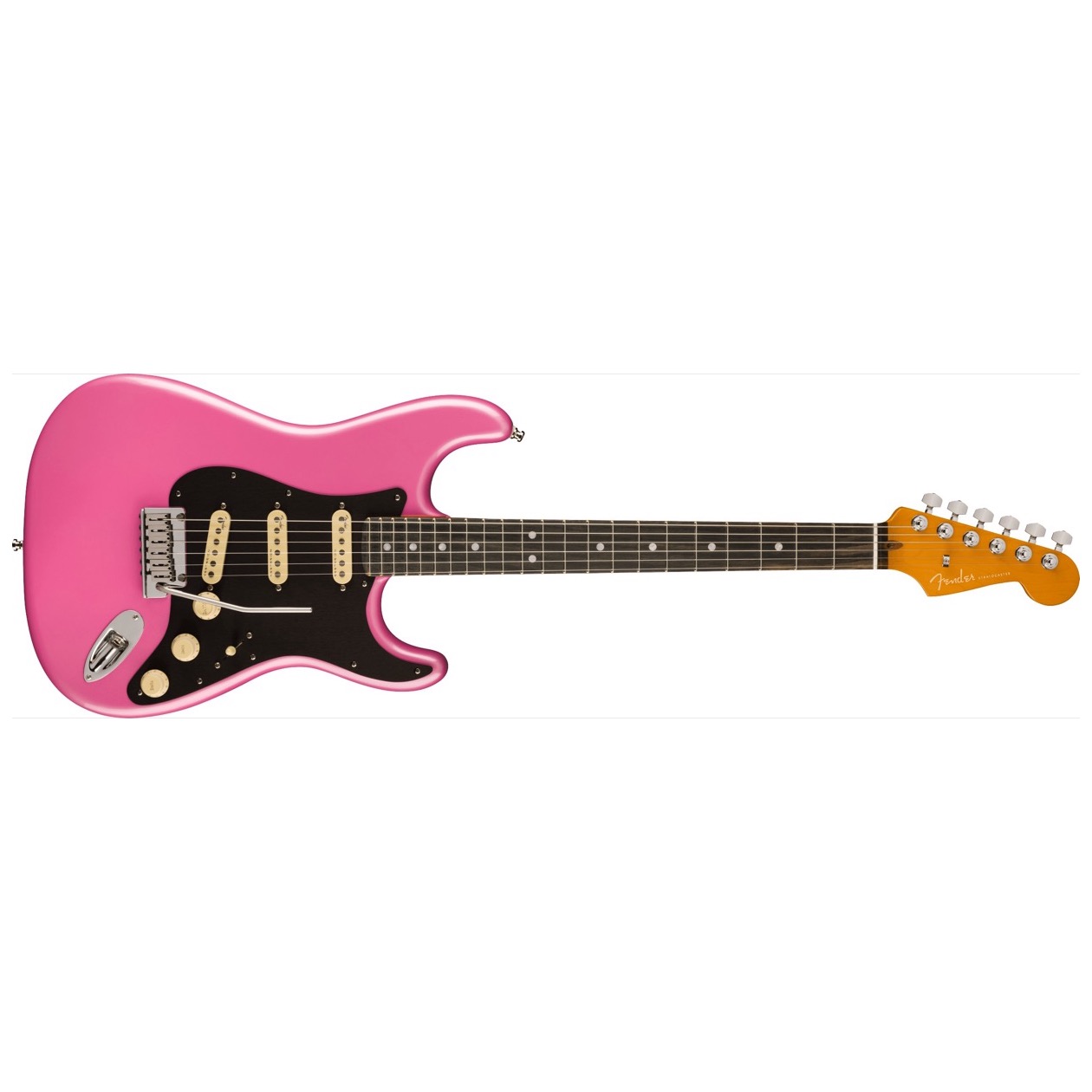 Fender American Ultra Stratocaster Limited Edition, Ebony Fingerboard, Bubble Gum Metallic Inclusief Fender Elite Molded Case