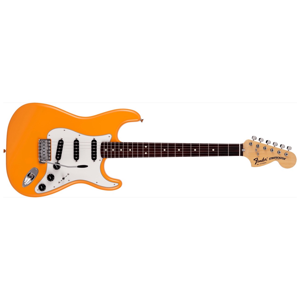 Fender Stratocaster Made in Japan Limited International Color, Rosewood Fingerboard, Capri Orange Inclusief Fender Gig Bag