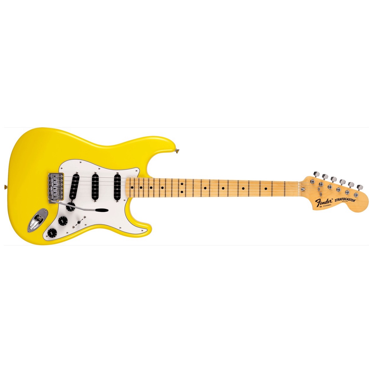 Fender Stratocaster Made in Japan Limited International Color, Maple Fingerboard, Monaco Yellow Inclusief Fender Gig Bag