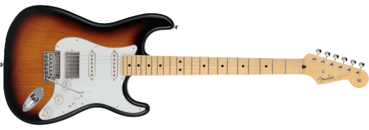 Fender 2024 Collection, Made in Japan Hybrid II Stratocaster HSS, Maple Fingerboard, 3-Color Sunburst Inclusief Fender Gig Bag