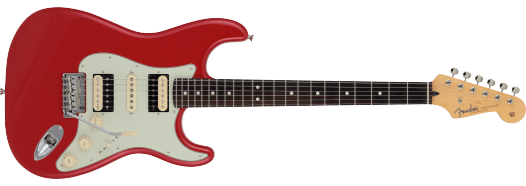 Fender 2024 Collection, Made in Japan Hybrid II Stratocaster HSH, Rosewood Fingerboard, Modena Red Inclusief Fender Gig Bag