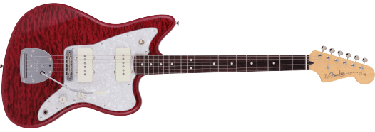 Fender 2024 Collection, Made in Japan Hybrid II Jazzmaster, Rosewood Fingerboard, Quilt Red Beryl Inclusief Fender Gig Bag