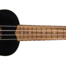 Fender Venice Soprano Ukelele, Walnut Fingerboard, Black