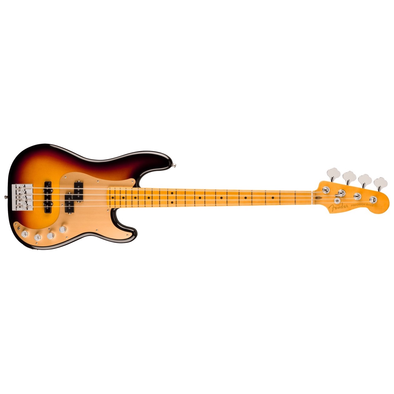 Fender American Ultra II Precision Bass, Maple Fingerboard, Ultraburst inclusief Fender Deluxe Molded Case