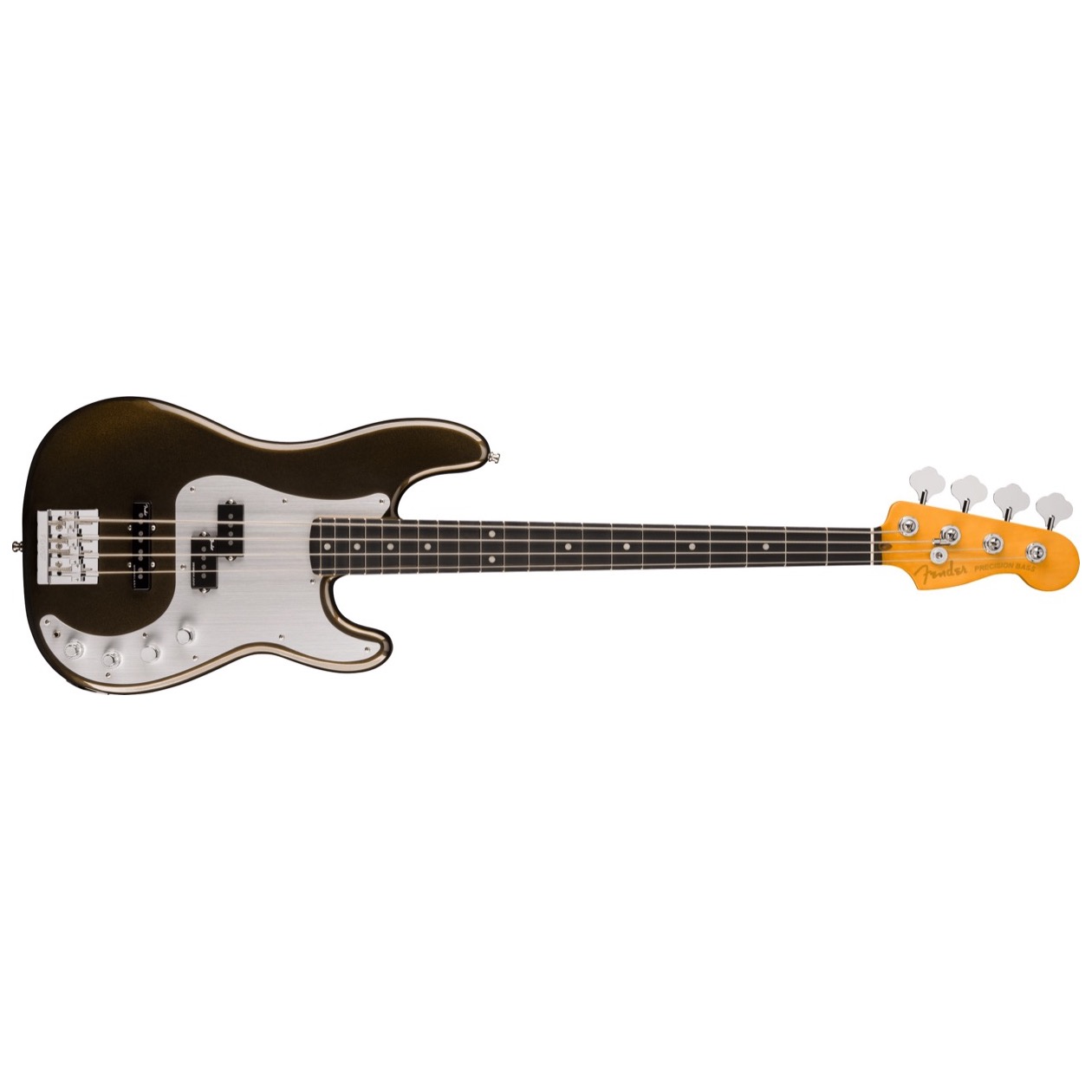 Fender American Ultra II Precision Bass, Ebony Fingerboard, Texas Tea inclusief Fender Deluxe Molded Case