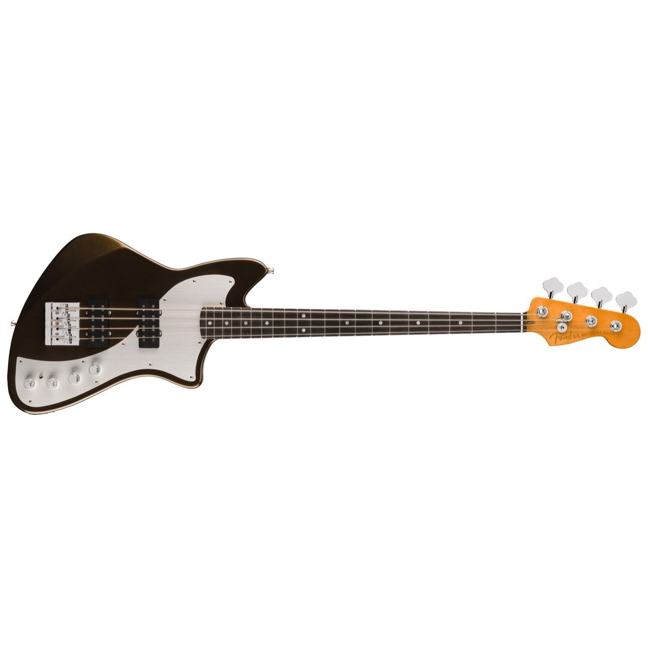 Fender American Ultra II Meteora Bass, Ebony Fingerboard, Texas Tea inclusief Fender Deluxe Molded Case