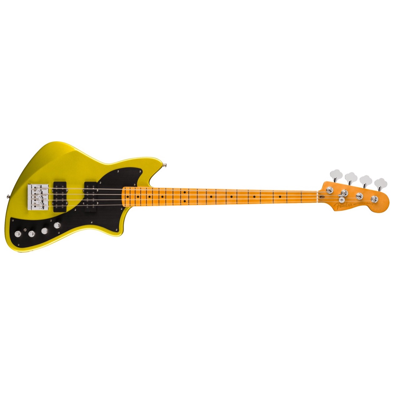 Fender American Ultra II Meteora Bass, Maple Fingerboard, Solar Flare inclusief Fender Deluxe Molded Case