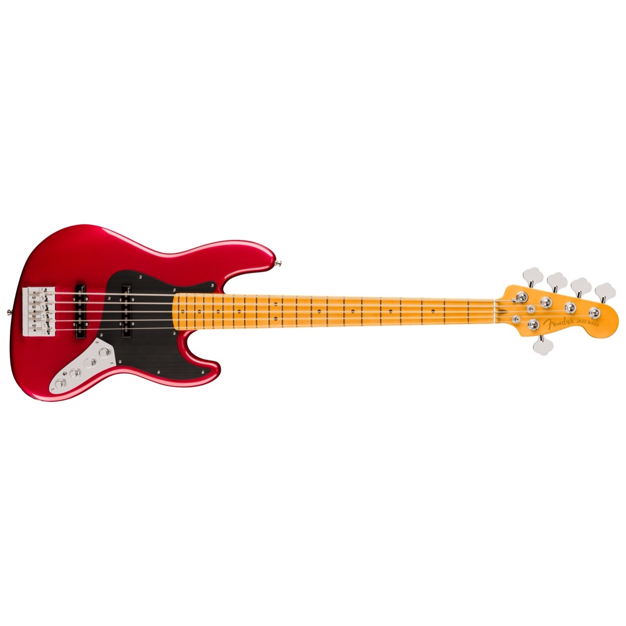 Fender American Ultra II Jazz Bass V, Maple Fingerboard, Sinister Red inclusief Fender Deluxe Molded Case