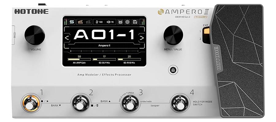 HoTone Ampero II MP 350 Amp Modeler en Effectprocessor Inclusief Adapter IN VOORRAAD TIJDELIJKE INTRODUCTIEPRIJS!