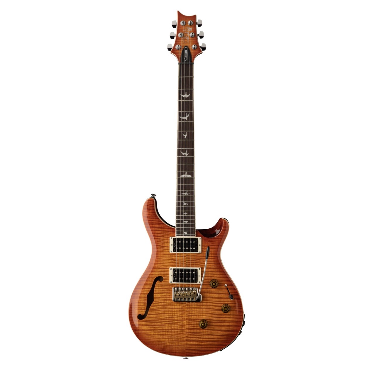 PRS SE Custom 24 Semi-Hollow Piezo Vintage Sunburst inclusief PRS Gig Bag NIEUW 2025 MODEL