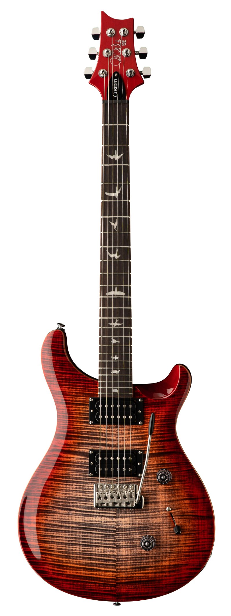 PRS SE Custom 24 Charcoal Cherry Burst Elektrische Gitaar inclusief Gig Bag NIEUW 2025 MODEL