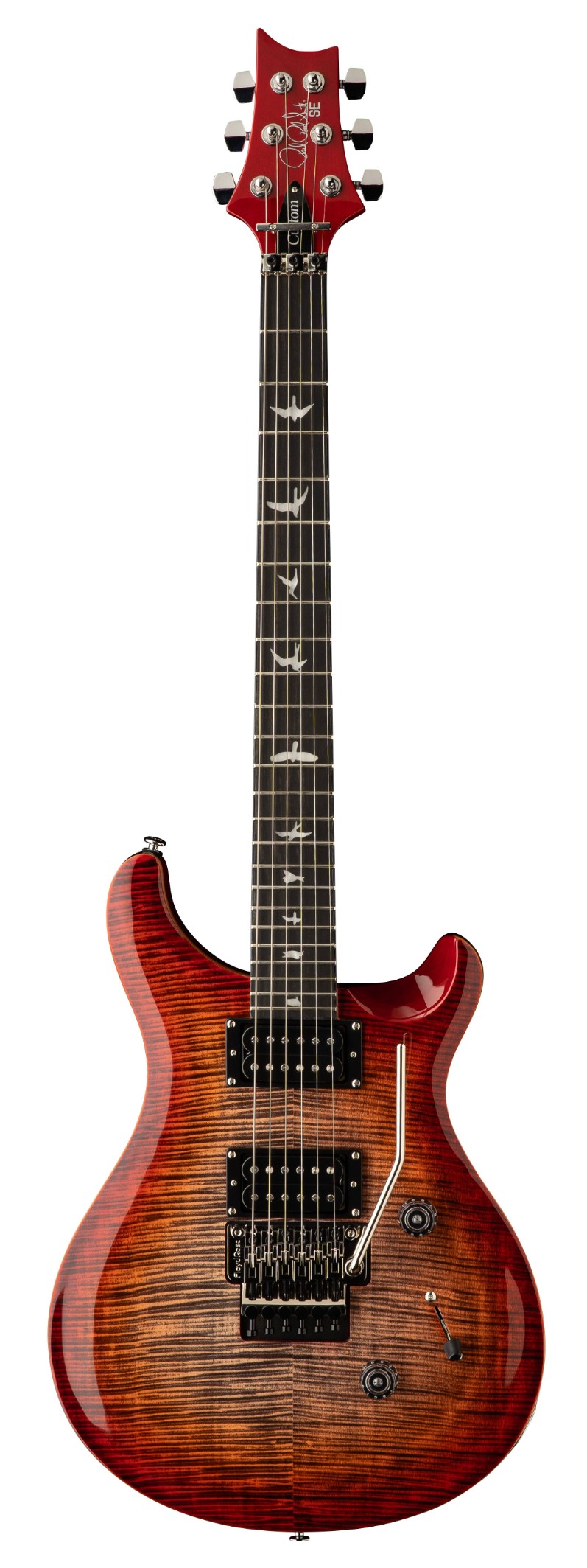 PRS SE Custom 24 "Floyd" Charcoal Cherry Burst Elektrische Gitaar inclusief Gig Bag NIEUW 2025 MODEL