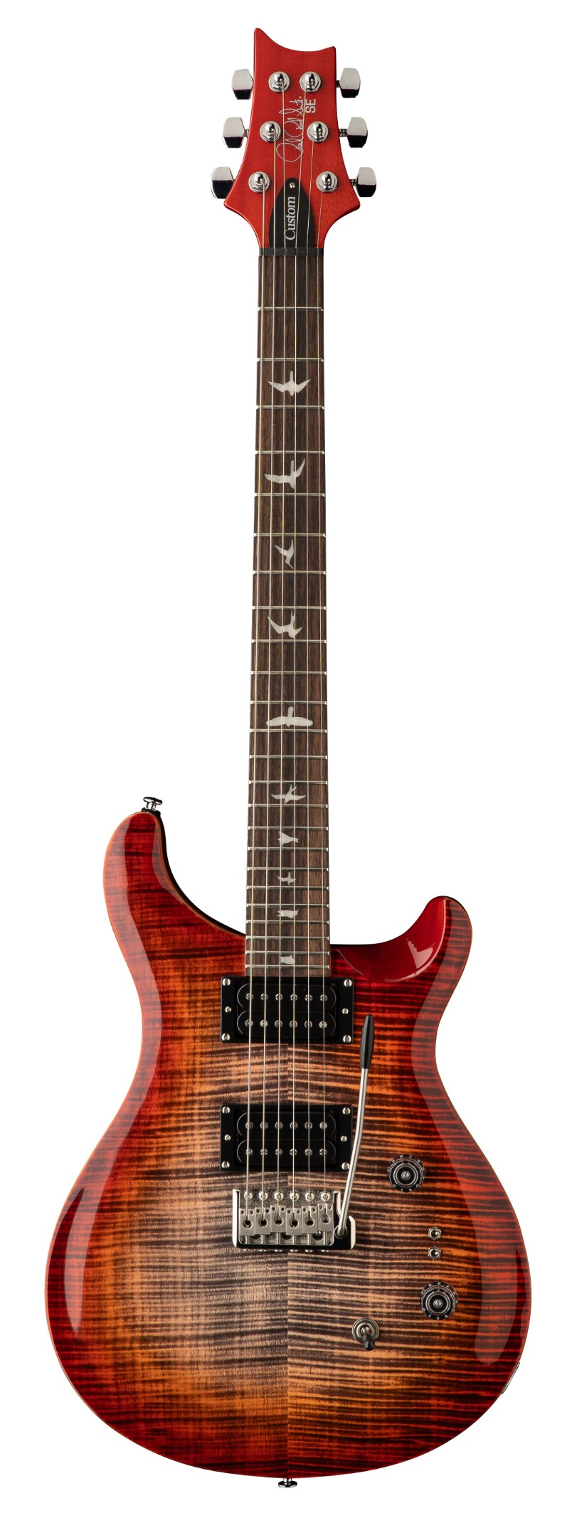 PRS SE Custom 24-08 Charcoal Cherry Burst Elektrische Gitaar inclusief Gig Bag NIEUW 2025 MODEL