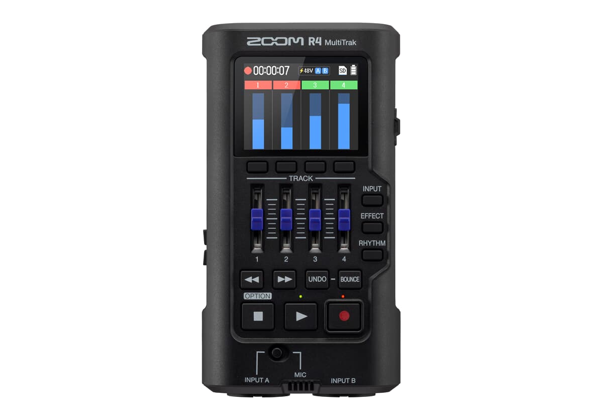 Zoom R 4 / R4 MultiTrak Handheld 4-Track Recorder with 32-Bit Float Audio