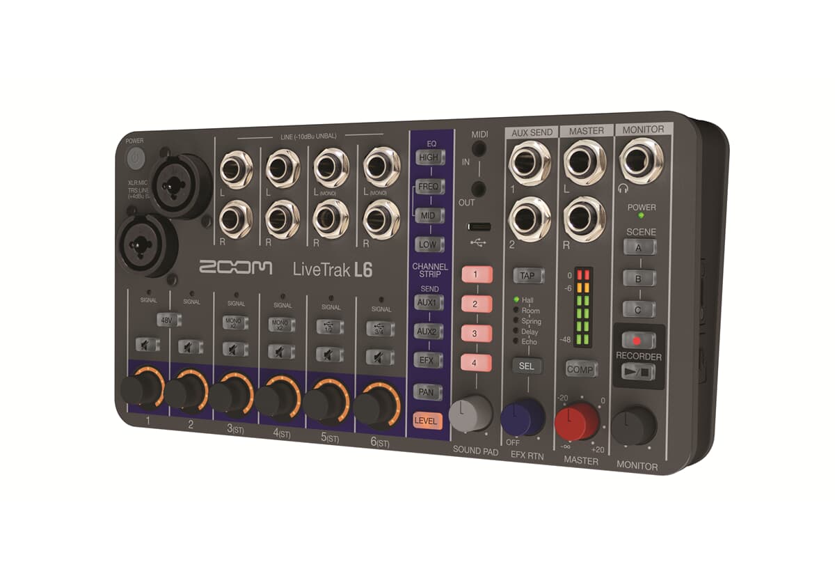 Zoom LiveTrak L 6 / L6 10-Track Digital Mixer / Recorder