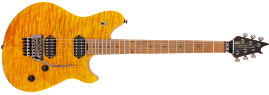 EVH Wolfgang WG Standard QM, Baked Maple Fingerboard, Transparent Amber Model: 5107004558 Elektrische Gitaar