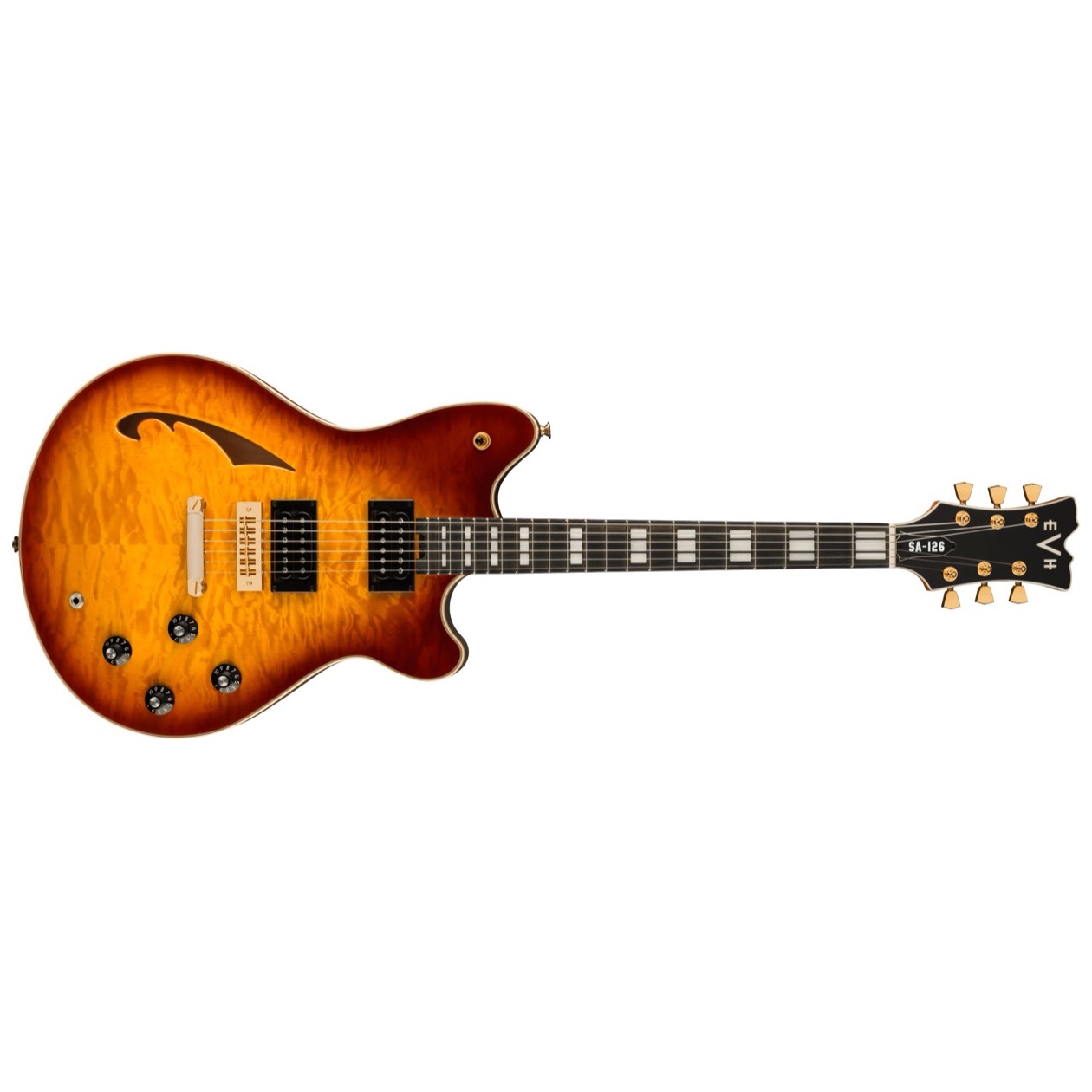 EVH SA 126 / SA126 Special, QM, Tobacco Sunburst Model 5107726893 Inclusief Ivory Case Elektrische Gitaar