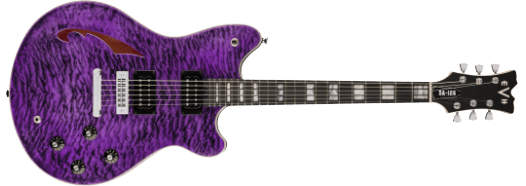 EVH SA 126 Special, QM, Transparent Purple Inclusief Ivory Case Elektrische Gitaar