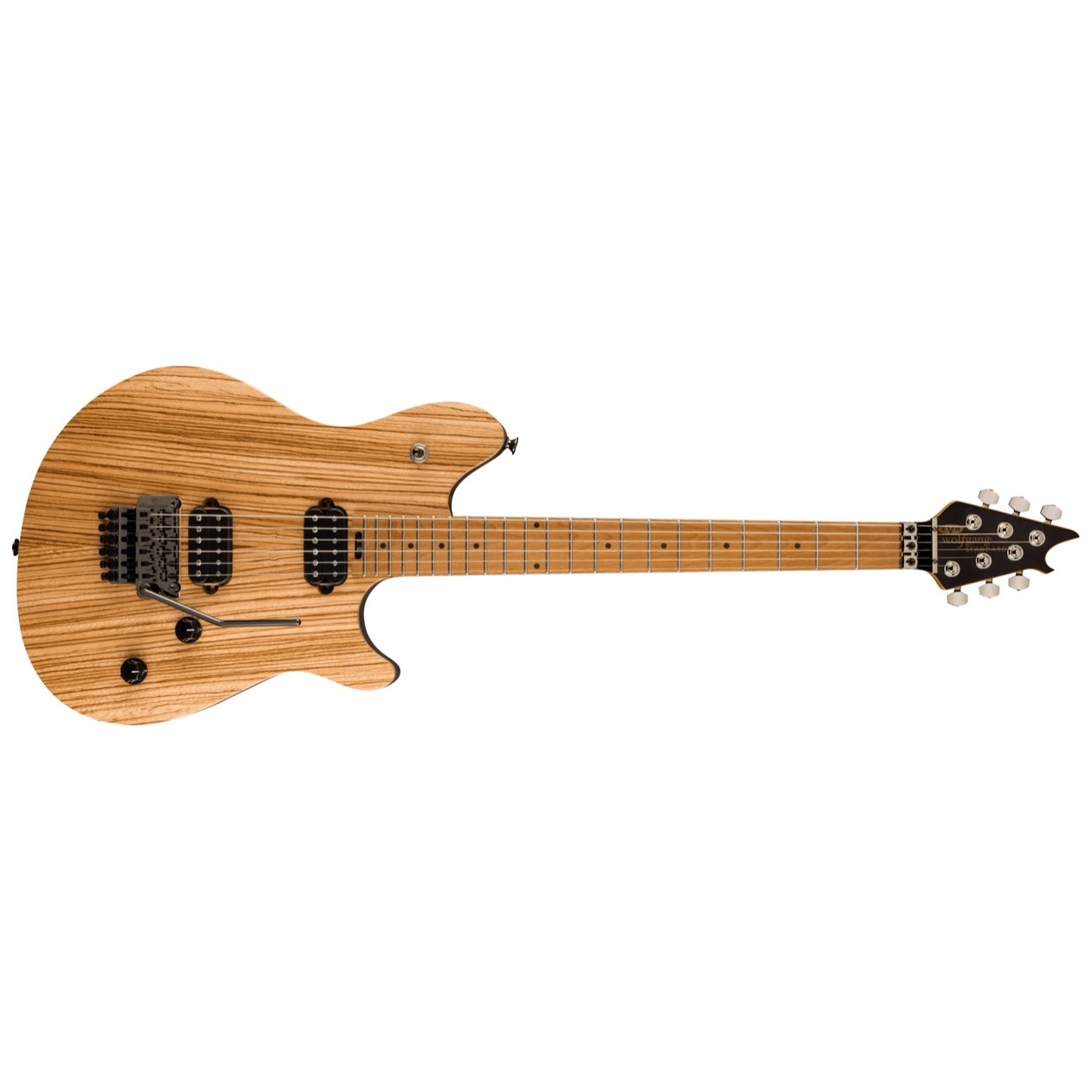 EVH Wolfgang WG Standard Exotic Zebrawood, Baked Maple Fingerboard, Natural, Model: 5107002580 Elektrische Gitaar