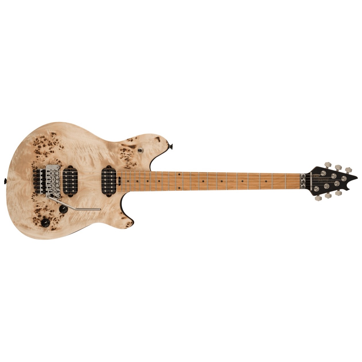 EVH Wolfgang WG Standard Exotic Poplar Burl, Baked Maple Fingerboard, Natural, Model: 5107003512 Elektrische Gitaar