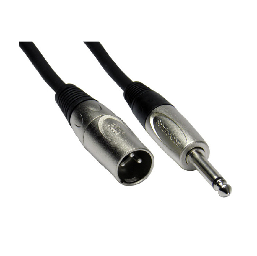 Schulz TZ 1 / TZ1  Audio Kabel 1 Meter XLR MALE - 6,3 mm MONO JACK