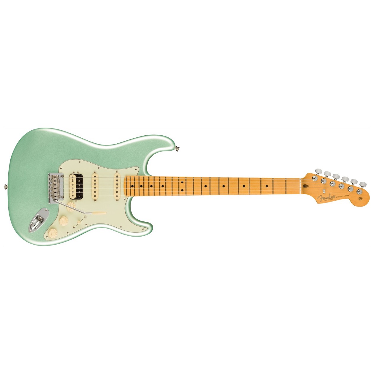 Fender American Professional II Stratocaster HSS, Maple Fingerboard, Mystic Surf Green Model 0113912718 Inclusief Fender Deluxe Molded Case