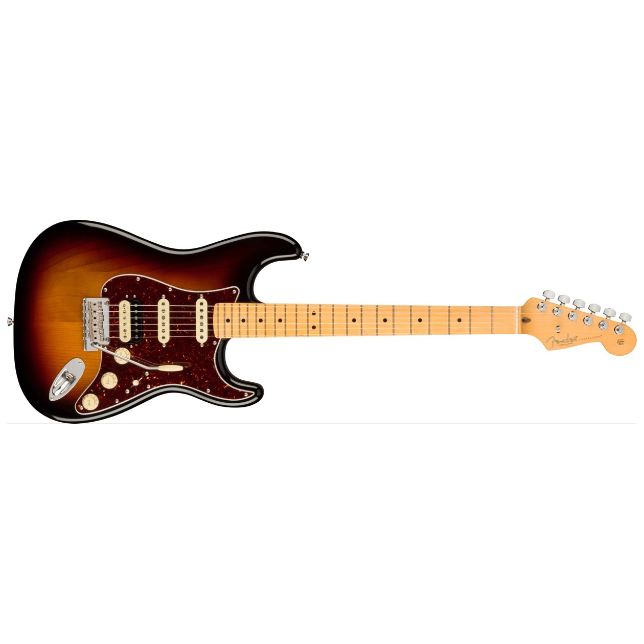 Fender American Professional II Stratocaster HSS, Maple Fingerboard, 3-Color Sunburst Model 0113912700 Inclusief Fender Deluxe Molded Case