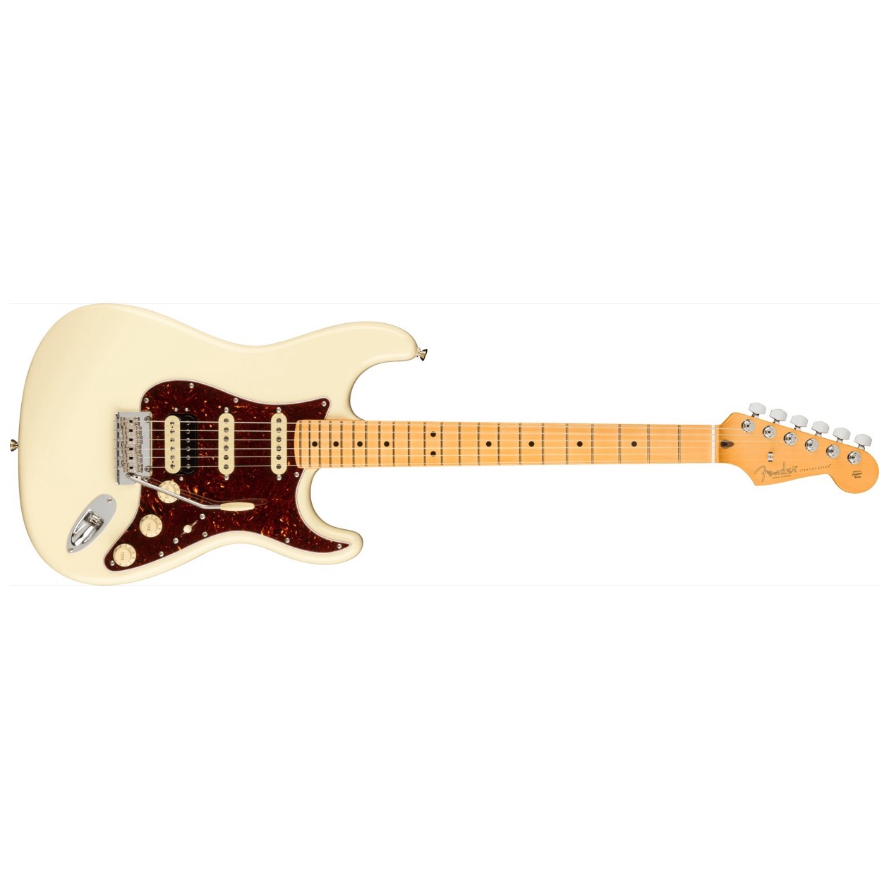 Fender American Professional II Stratocaster HSS, Maple Fingerboard, Olympic White Model 0113912705 Inclusief Fender Deluxe Molded Case