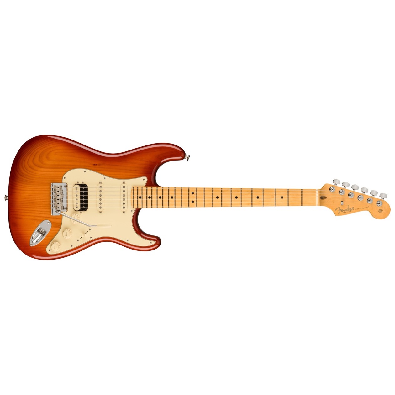 Fender American Professional II Stratocaster HSS, Maple Fingerboard, Sienna Sunburst Model 0113912747 Inclusief Fender Deluxe Molded Case