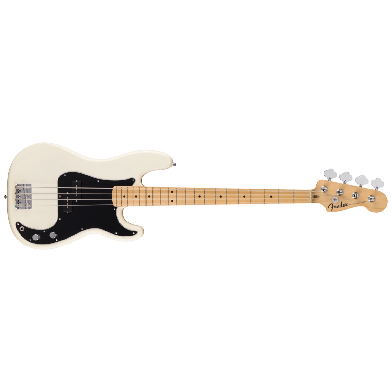 Fender Standard Precision Bass, Maple Fingerboard, Black Pickguard, Olympic White Model 0266621505 NIEUW 2025 MODEL