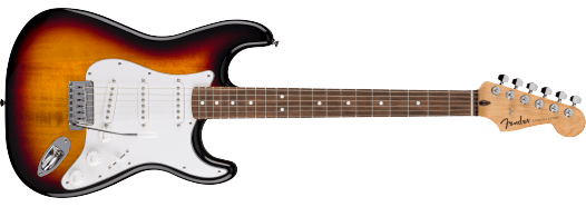 Fender Standard Stratocaster, Laurel Fingerboard, White Pickguard, 3-Color Sunburst Model 0266240500 NIEUW 2025 MODEL