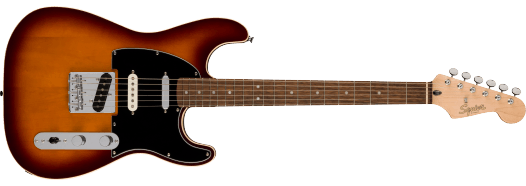 Fender Squier Paranormal Custom Nashville Stratocaster, Laurel Fingerboard, Black Pickguard, Chocolate 2-Color Sunburst MODEL 0377042516 Elektrische Gitaar