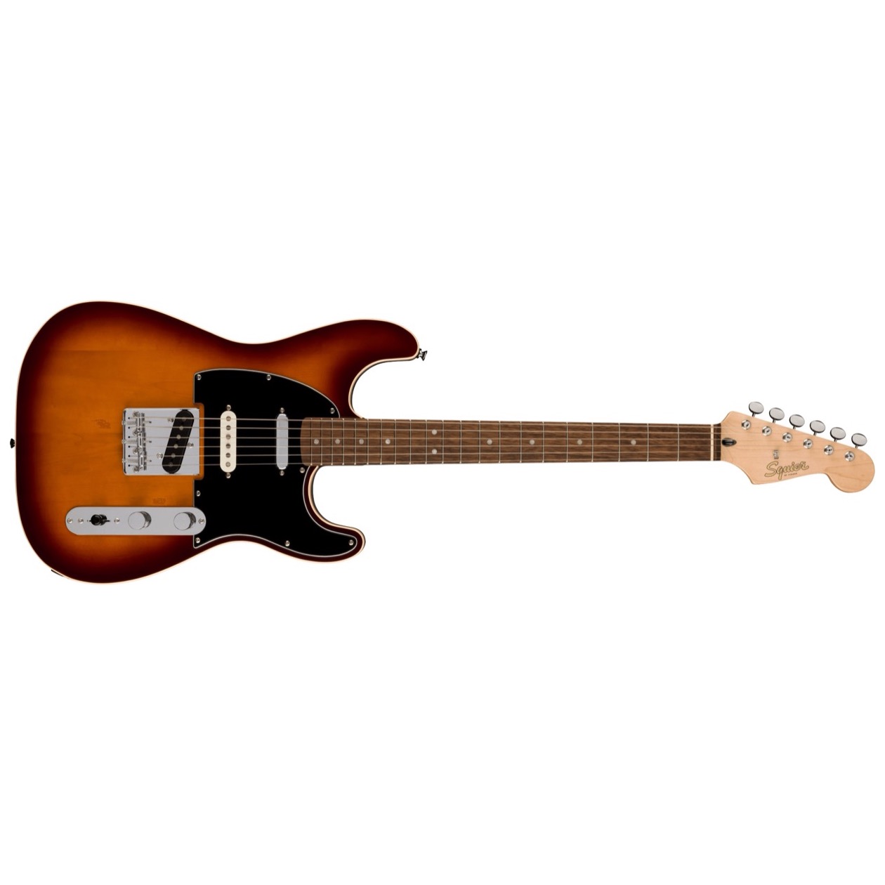Squier Paranormal Custom Nashville Stratocaster, Laurel Fingerboard, Black Pickguard, Chocolate 2-Color Sunburst MODEL 0377042516 Elektrische Gitaar
