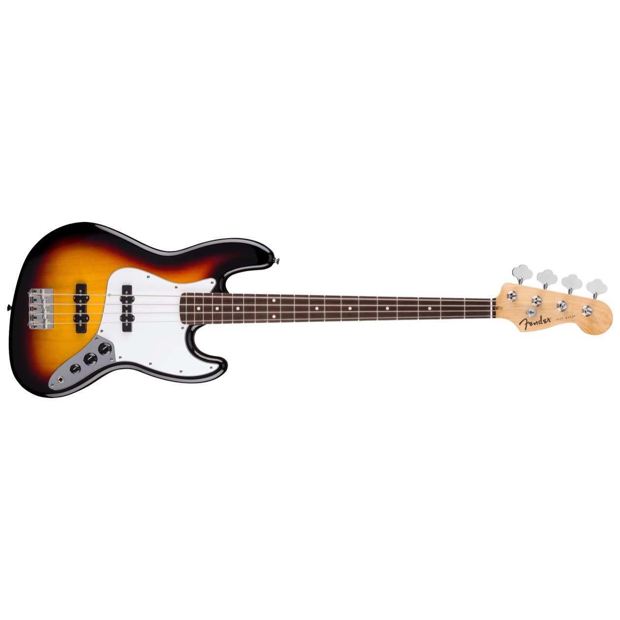 Fender Standard Jazz Bass, Laurel Fingerboard, White Pickguard, 3-Color Sunburst, Model 0266840500 NIEUW 2025 MODEL