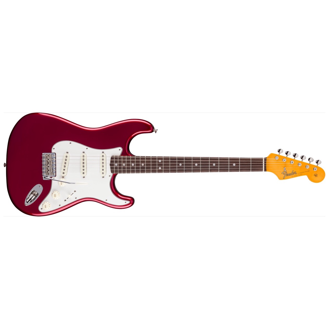 Fender American Vintage II 1965 Stratocaster, Round Laminated Rosewood Fingerboard, Candy Apple Red Model 0110280809 Inclusief Luxe Case Vintage-Style Black (Orange Interior)