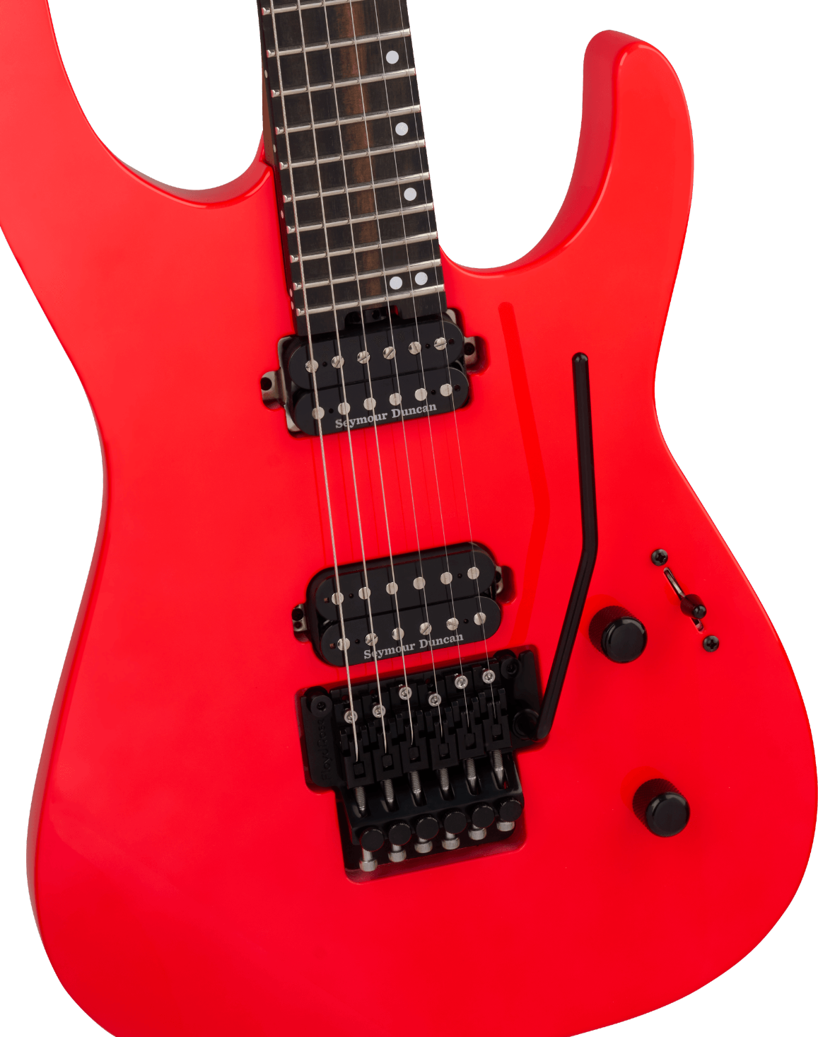 Jackson American Series Virtuoso, Streaked Ebony Fingerboard, Rocket Red inclusief Jackson Foam Core Case