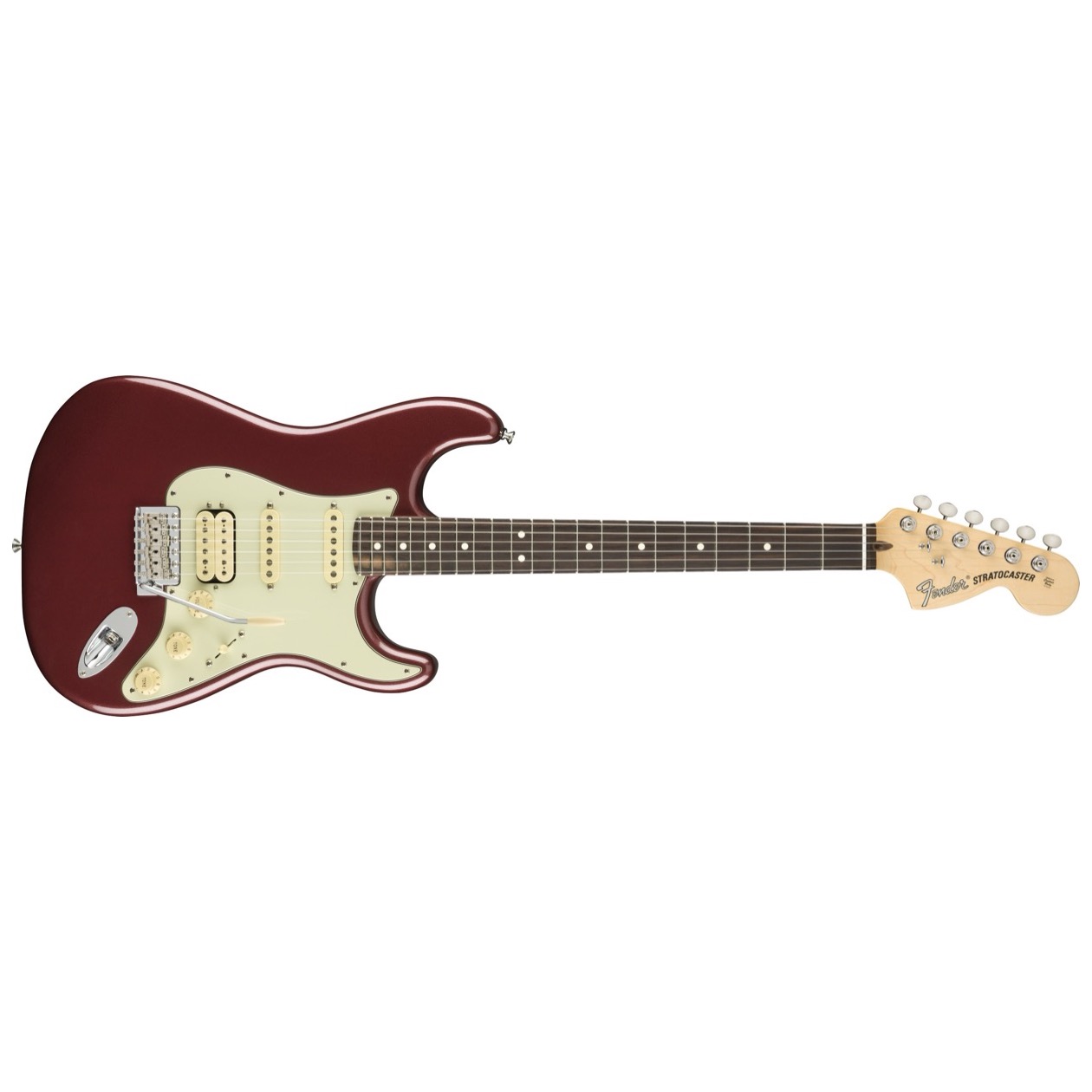 Fender American Performer Stratocaster HSS, Rosewood Fingerboard, Aubergine, Model 0114920345 Inclusief Fender Deluxe Gig Bag