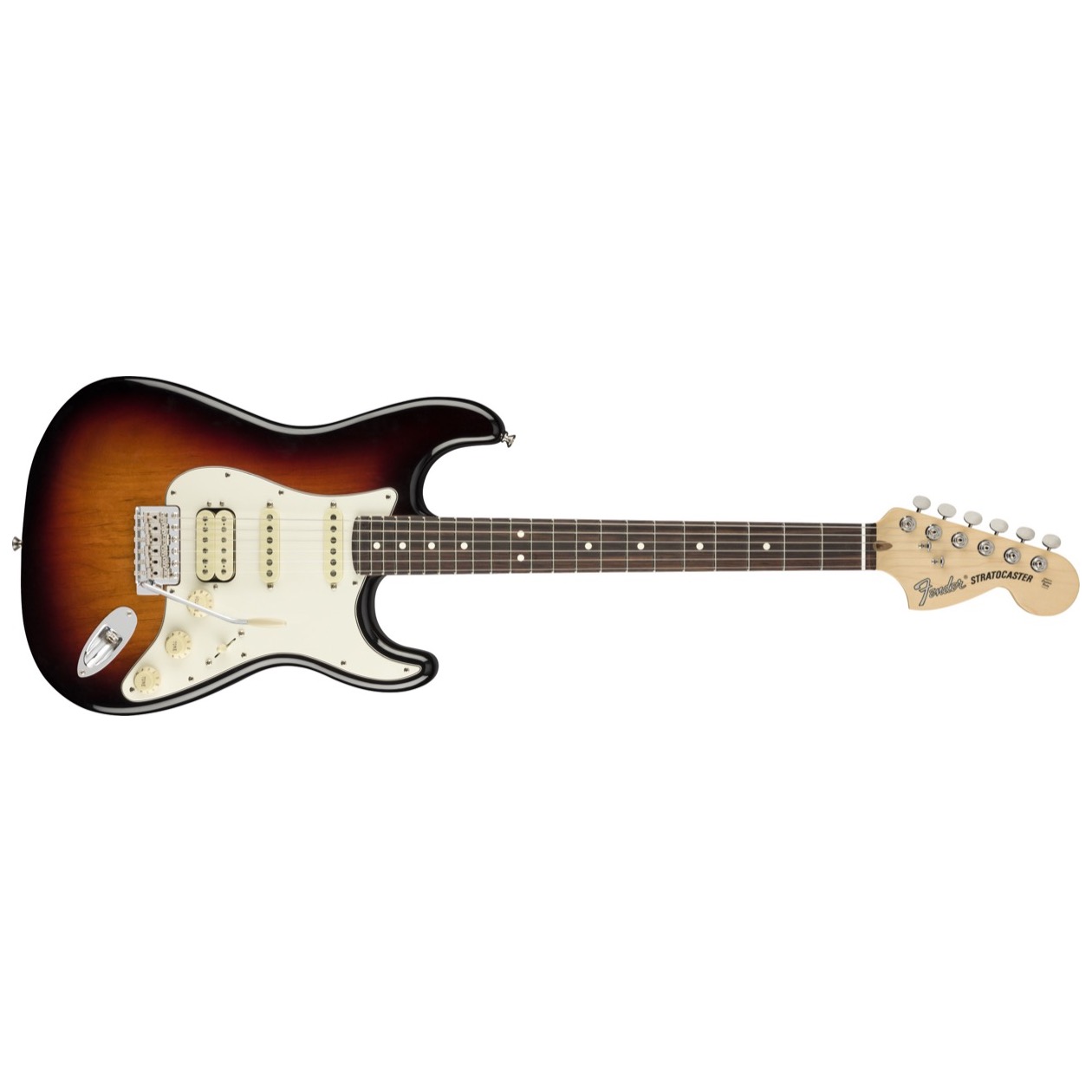 Fender American Performer Stratocaster HSS, Rosewood Fingerboard, 3-Color Sunburst, Model 0114920300 Inclusief Fender Deluxe Gig Bag