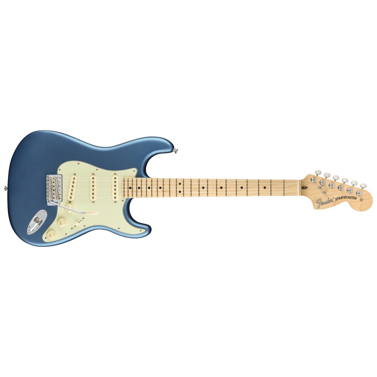 Fender American Performer Stratocaster, Maple Fingerboard, Satin Lake Placid Blue, Model 0114912302 Inclusief Fender Deluxe Gig Bag