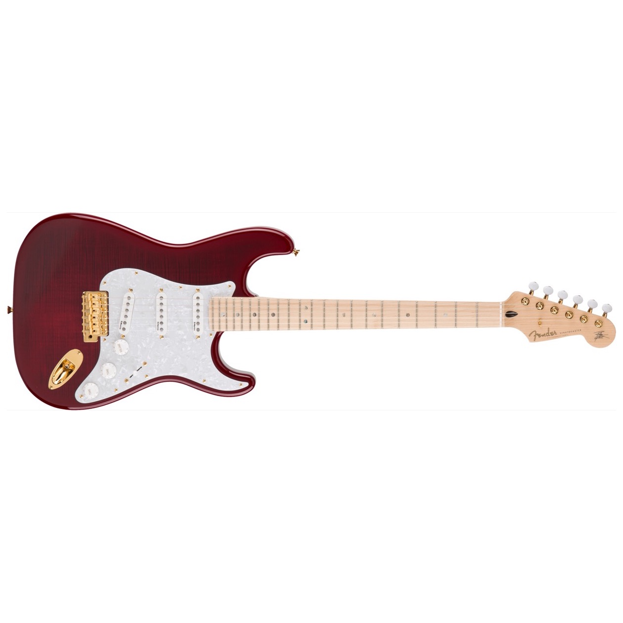 Fender Signature Richie Kotzen Stratocaster, Maple Fingerboard, Transparent Red Burst Model 5258090928 Inclusief Fender Deluxe Gigbag