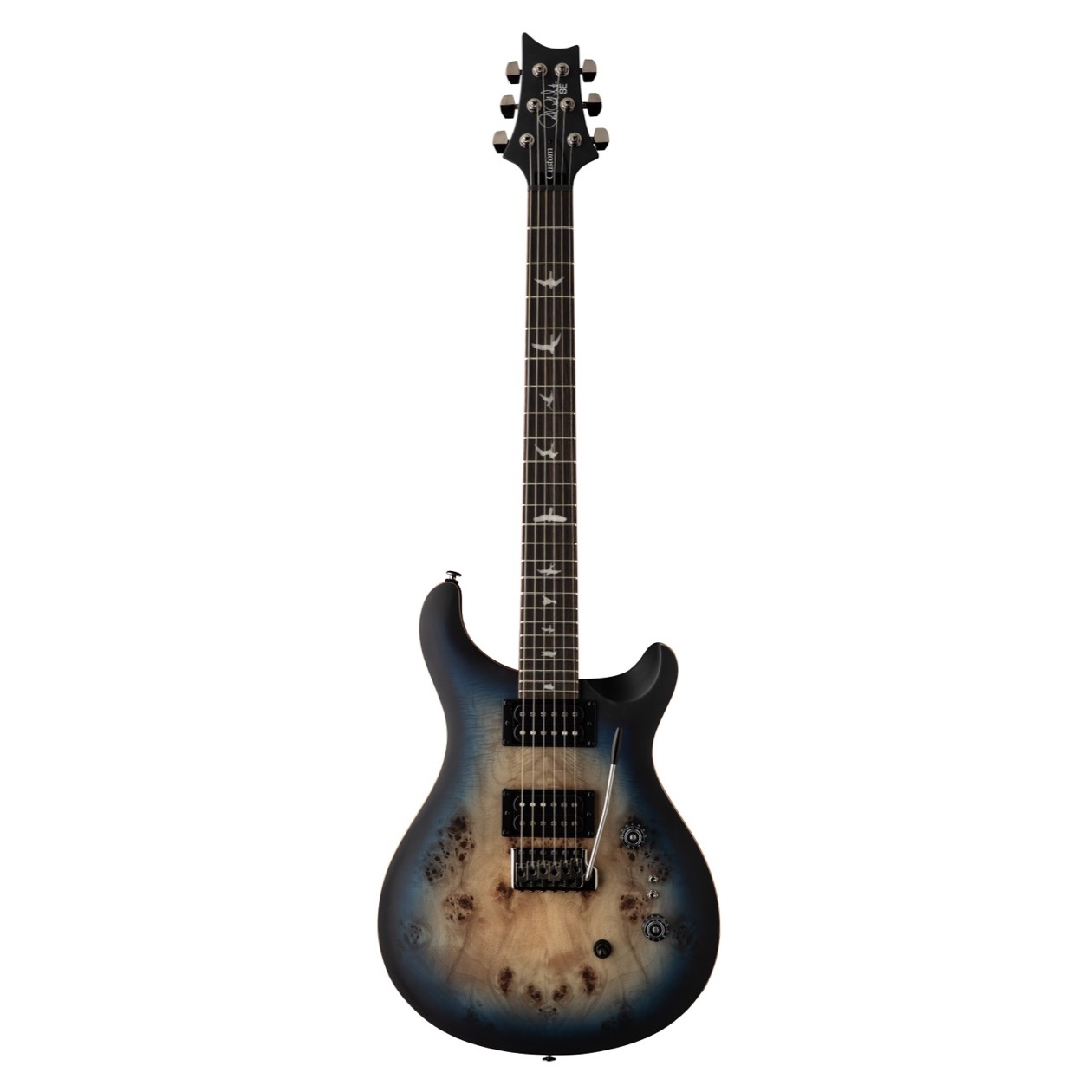 PRS Limited Edition SE Exotic Veneer Custom 24-08 Poplar Burl in Lake Blue Midnight Burst Inclusief Originele PRS Gigbag