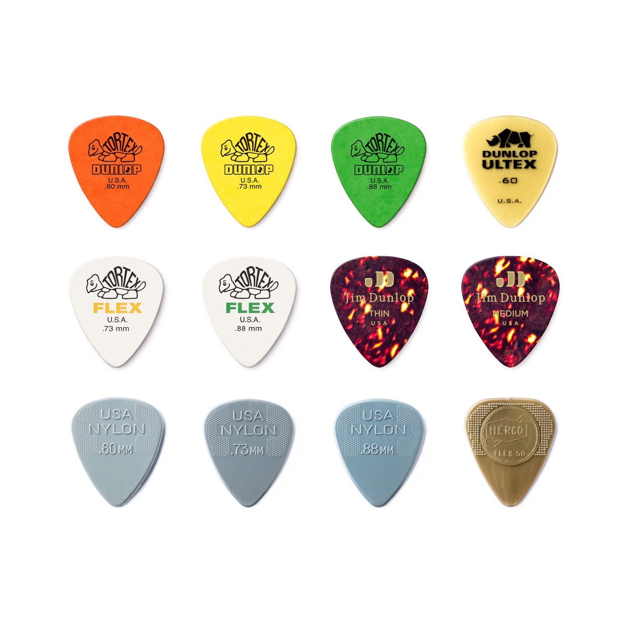 Dunlop Gitaar Plectrum PVP 112 Variety Pack Acoustic bag of 12