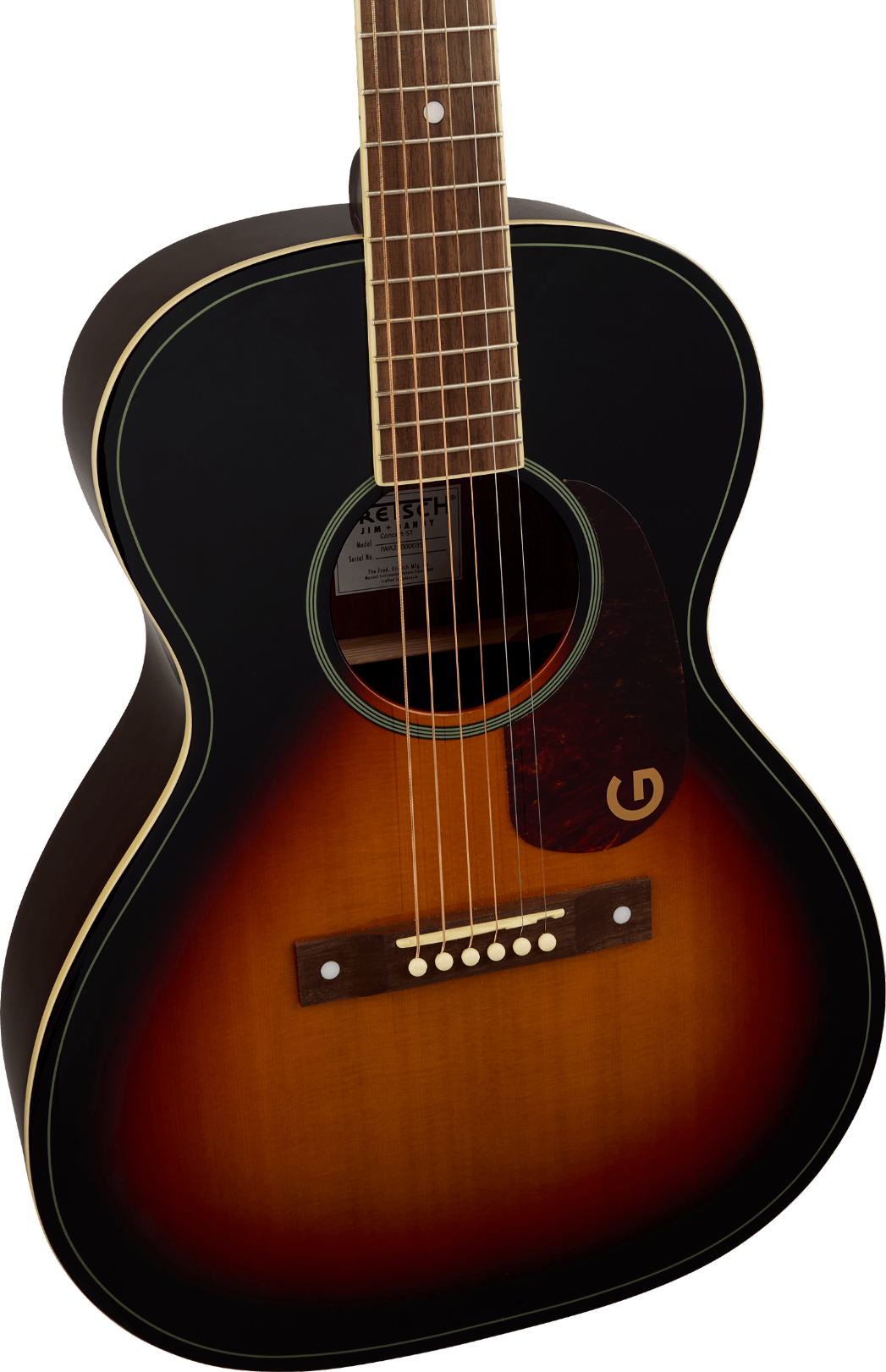 Gretsch Jim Dandy Concert LTD, Solid Top, Walnut Fingerboard, Heritage Burst Model 2711102036