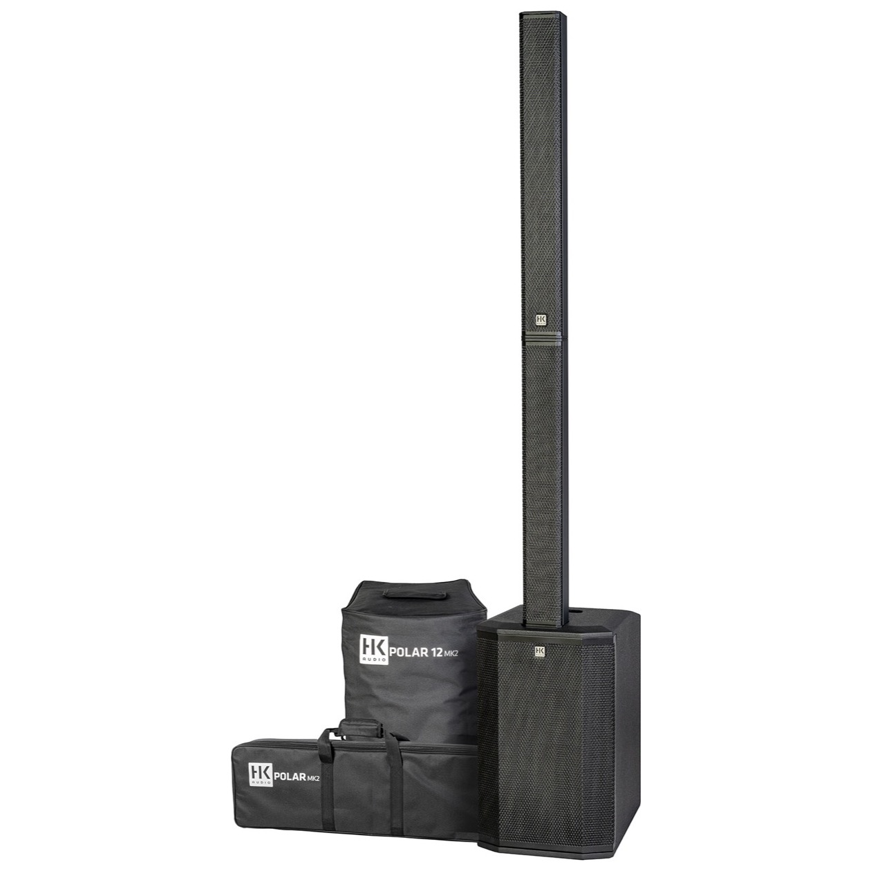 HK Audio Polar 12 MK II Black PA Systeem Inclusief Beschermhoezen